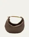 Bottega Veneta Medium Sardine Bag In Taupe Grey-m Brass