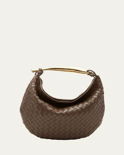 Bottega Veneta Medium Sardine Bag In Taupe Grey-m Brass