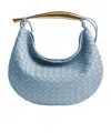Bottega Veneta Medium Sardine Knitted Shoulder Bag In Blue