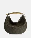 Bottega Veneta Sardine Medium Intrecciato Leather Shoulder Bag In Green