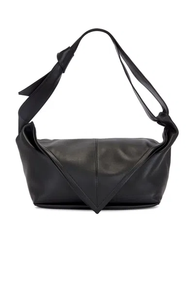 Bottega Veneta Medium Sawyer Shoulder Bag In Black & Silver