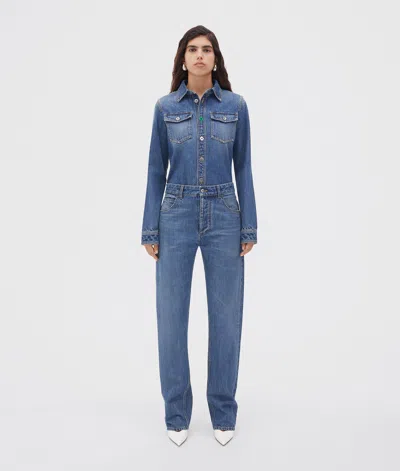 Bottega Veneta Gerade Geschnittene Jeans Aus Original-denim Mit Mittelstarker Waschung In Blue