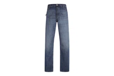 Pre-owned Bottega Veneta Medium Washed Straight Denim Jeans Original Medium Wash Indigo