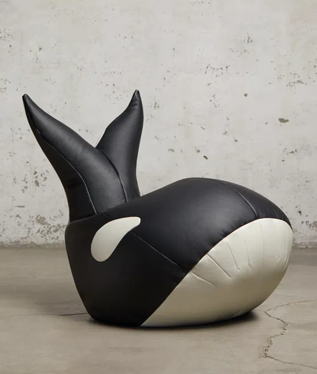 Bottega Veneta Medium Whale Pouf In Black/white ModeSens