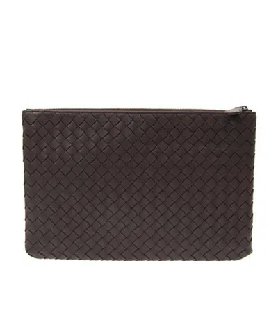 Bottega Veneta Medium Woven Clutch In Black