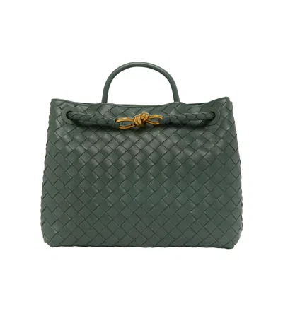 Bottega Veneta Medium Woven Shoulder Bag In Green