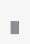 Bottega Veneta Logo Zipper Wallet In Thunder