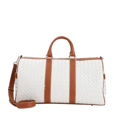 Bottega Veneta Medium Zipper Travel Bag In White