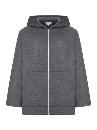 Bottega Veneta Melang Effect Wool Jacket In Gray