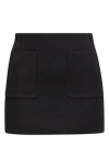 Bottega Veneta Front-pockets Mini Pencil Skirt In 1000 Black