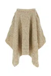 Bottega Veneta Wool Skirt With Asymmetric Hem And Textured Fabric