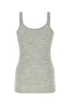 Bottega Veneta Melange Grey Wool Tank Top In Grey