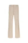 Bottega Veneta Sand Viscose Blend Wide Leg Trousers In Neutral