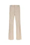 Bottega Veneta Sand Viscose Blend Wide Leg Trousers In Neutral