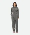 Bottega Veneta Women's Embroidered Stretch Viscose Blend Pant In Brown/grey/white