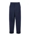 Bottega Veneta Tailored Long Trousers With Side Pockets And Zip Fastening In Blue