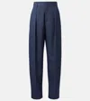 Bottega Veneta Melange Wool Straight Pants