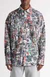 Bottega Veneta Cotton Wool Memory Print Shirt In Multi