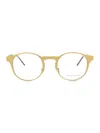 Bottega Veneta Men's 48mm Round Eyeglasses In Bronze