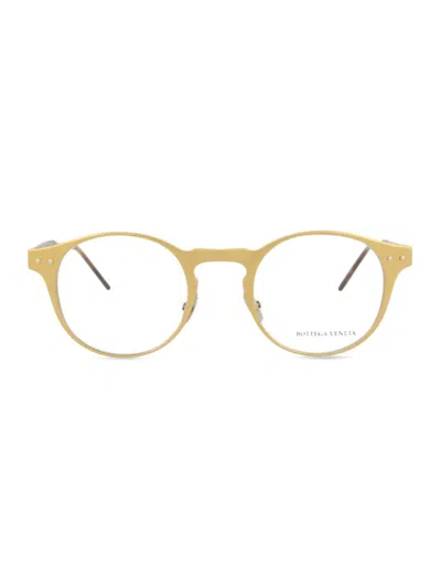 Bottega Veneta Men's 48mm Round Eyeglasses In Bronze