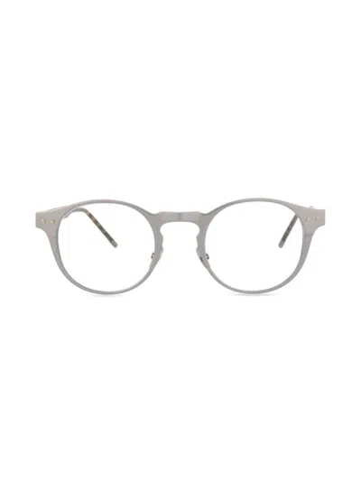 Bottega Veneta Men's 48mm Round Eyeglasses In Gray