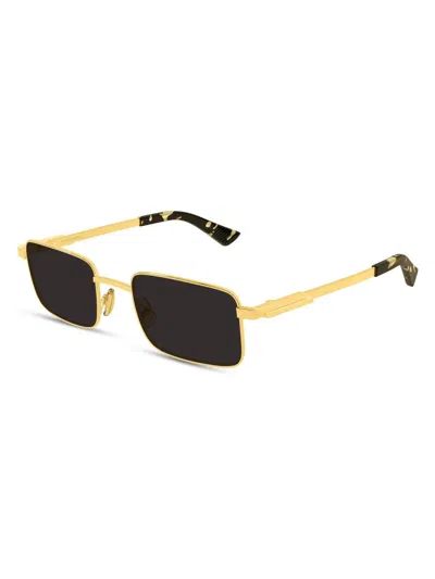 Bottega Veneta Men's 53mm Long Ribbon Metal Rectangular Sunglasses In Pattern