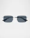 Bottega Veneta Eyewear Classic Rectangular Sunglasses In Pink