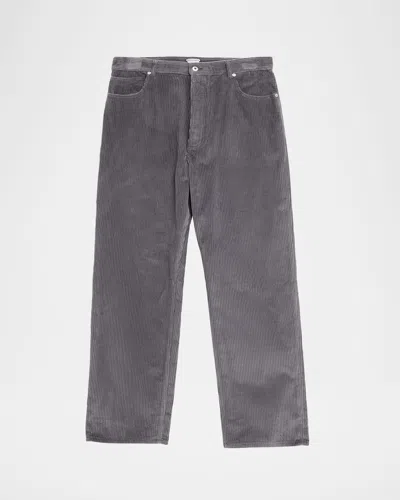 Bottega Veneta Men & Apos;s Cotton Corduroy Relaxed Straight-leg Pants In Gray