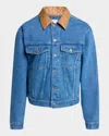 Bottega Veneta Denim Jacket Front Pockets Long Sleeves Collar In Multi