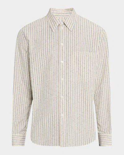 Bottega Veneta Men & Apos;s Stripe Pocket Sport Shirt In Multi