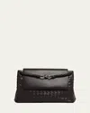Bottega Veneta Men's Andiamo Medium Intrecciato Leather Messenger Bag In Brown