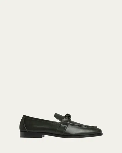 BOTTEGA VENETA MEN'S ASTAIRE KNOT LEATHER LOAFERS