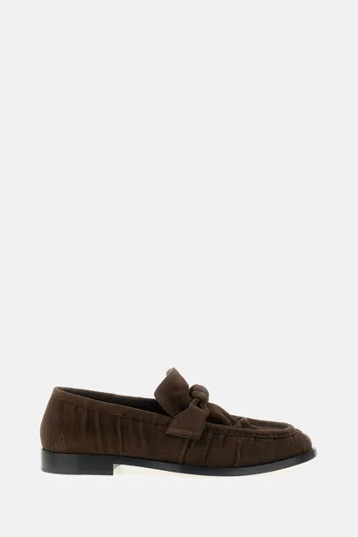 Bottega Veneta Astaire Loafer With Tone-on-tone Knot Detail In Brown