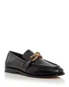 Bottega Veneta Astaire Knot Plaque Leather Loafers In Nero