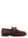 Bottega Veneta Brown Suede Astaire Loafers In Brown