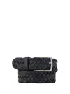 Bottega Veneta Intreccio Leather Belt In Multicolor