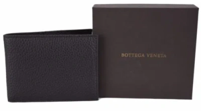 Pre-owned Bottega Veneta Men's Black Catalano Leather Bifold Wallet W/coin Pocket