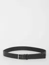 Bottega Veneta Men Black Leather Belt In Black