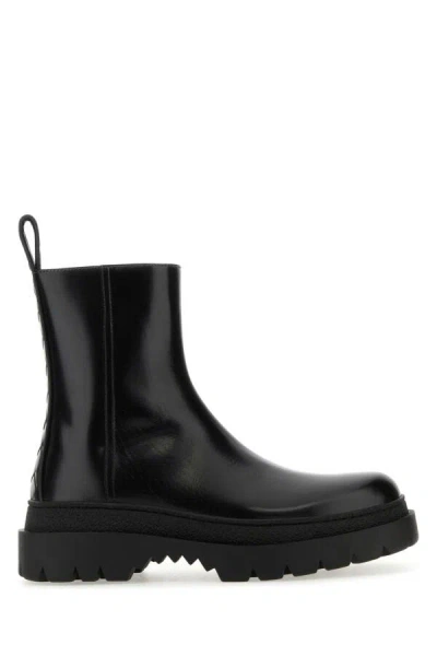 Bottega Veneta 3.5cm Highway Leather Ankle Boots In Black