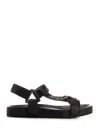 Bottega Veneta Trip Leather Slides In Black