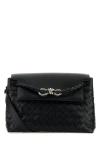 Bottega Veneta Men Black Leather Small Andiamo Crossbody Bag In Black