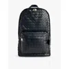 Bottega Veneta Mens Black-silver Intrecciato Leather Backpack