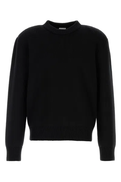 Bottega Veneta Men Black Stretch Wool Blend Sweater