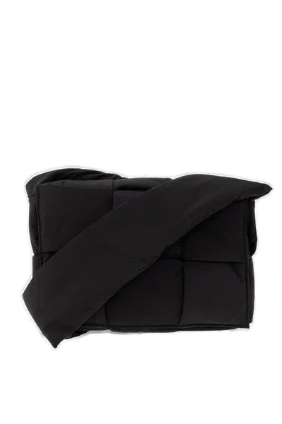Bottega Veneta Men's Black Tech Cassette Shoulder Handbag For Fall/winter 2023