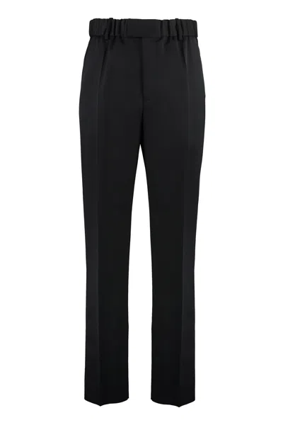 Bottega Veneta Men's Black Wool Tailored Trousers For Fw23