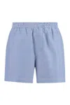 BOTTEGA VENETA MEN'S BLUE STRIPED SWIM SHORTS FOR SS23