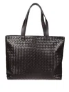 Bottega Veneta Men Borsa Con Logo In Brown