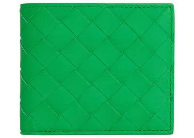 Pre-owned Bottega Veneta Men's  Bifold Wallet In Parakeet In Green