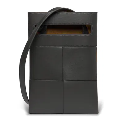 Pre-owned Bottega Veneta Men's  Calfskin Crossbody In Grey