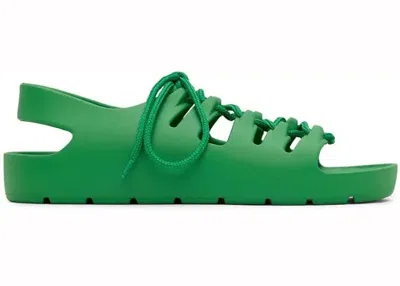 Pre-owned Bottega Veneta Men's  Jelly Lace Up Sandal Sneakers In Green